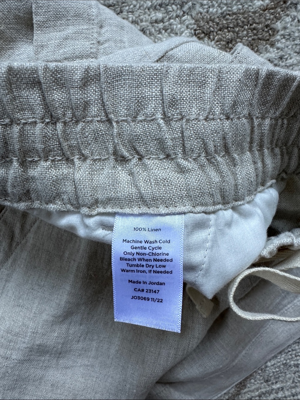 Talbots Drawstring Linen Shorts - Picture 3 of 6